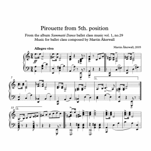 pirouette ballet class sheet music pdf