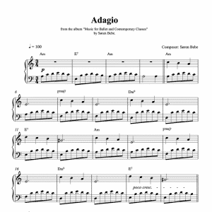 ballet class adagio sheet music