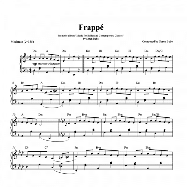 free ballet class sheet music