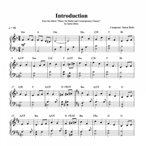 introduction piano sheet music for ballet class pdf