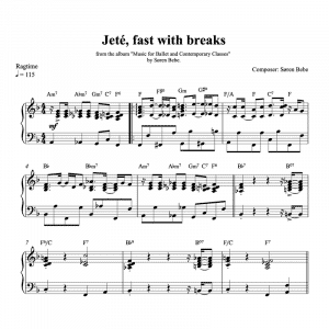 ballet class score for jeté