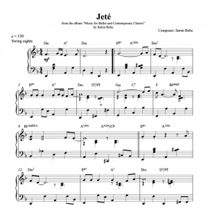 ballet class jeté piano sheet music pdf