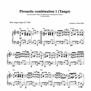 ballet class pirouette tango sheet music