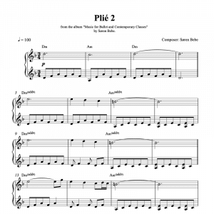 ballet class sheet music for plié