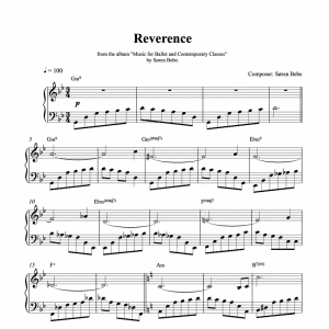 reverence ballet class sheet music pdf