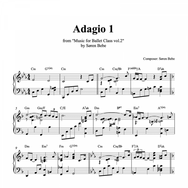 adagio ballet sheet music