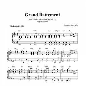 grand battement sheet music