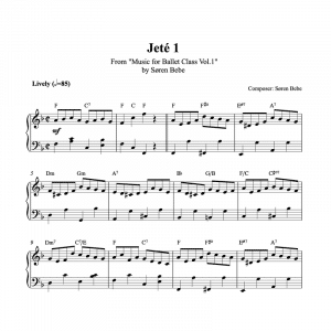 jeté piano sheet music for ballet class