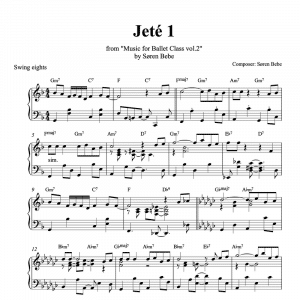 jeté piano scores