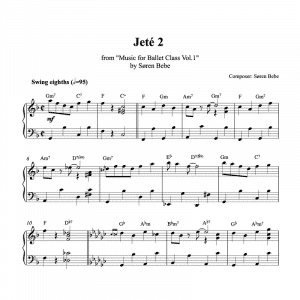 jeté pdf piano sheet music for ballet class
