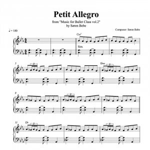 petit allegro piano sheet music for music for ballet class vol.2 by soren bebe