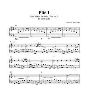 plié piano sheet music pdf