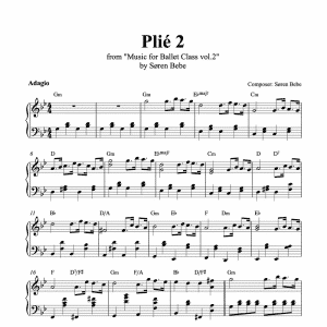 plié piano score