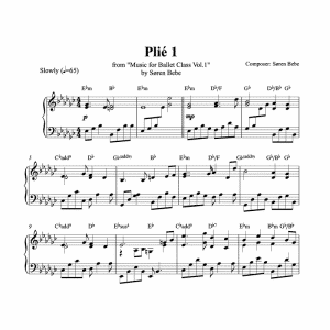 plié 1 piano sheet music for ballet class