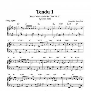 tendu ballet class score