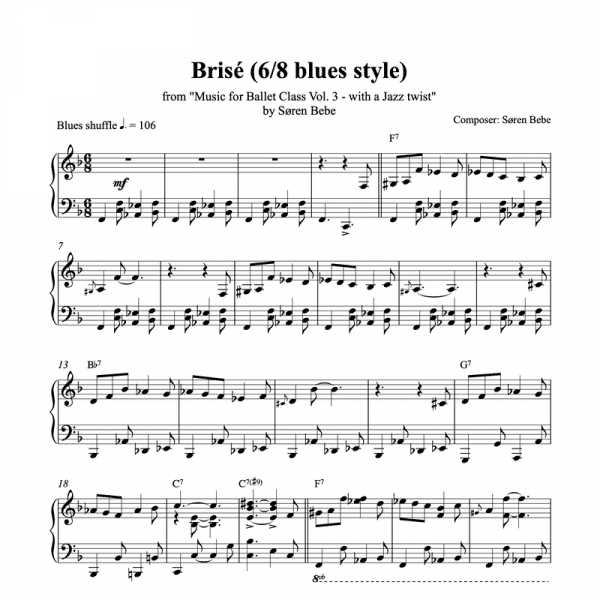 brisé piano sheet music pdf