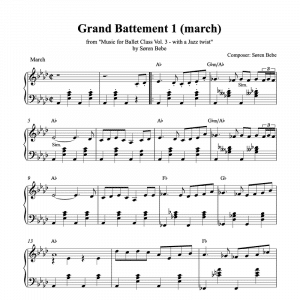 march piano sheet music for ballet class