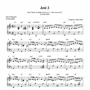 jeté 2 piano sheet music for music for ballet class vol.3 by soren bebe