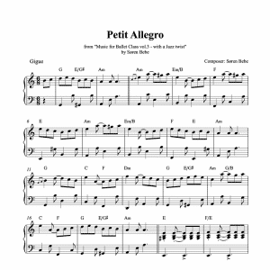 petit allegro sheet music