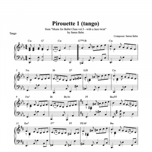 pirouette piano sheet music for ballet classes