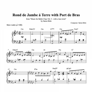 rond de jambe a terre piano sheet music for ballet