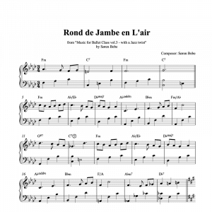 rond de jambe en l'air piano sheet music