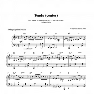 tendu sheet music pdf