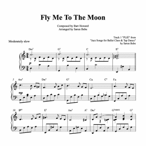 piano sheet music for a waltz arrangement of the song fly me to the moon pdf download