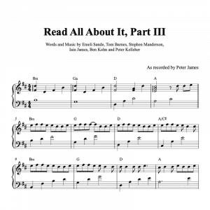 piano sheet music emeli sande read all about it