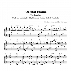 piano sheet music for Eternal Flame by the Bangles