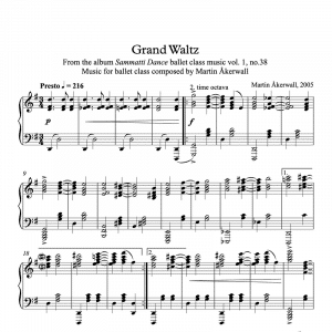 grand allegro ballet class sheet music