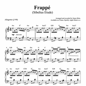 Sibelius etude op.76 piano sheet music for ballet class frappe exercise