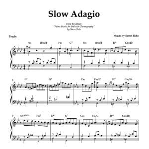Slow Adagio | by Søren Bebe | piano sheet music - 2 pages (PDF)