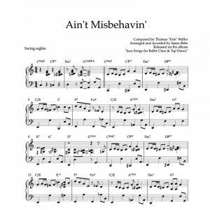 Ain't Misbehavin' (Fats Waller) - Piano solo sheet music (PDF)
