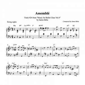 assemble piano sheet music for ballet class by søren bebe