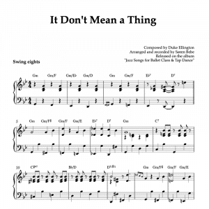 it don't mean a thing if it ain't got that swing piano sheet music pdf