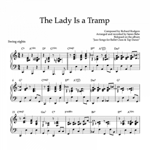 jazz piano sheet music for the song the lady is a tramp