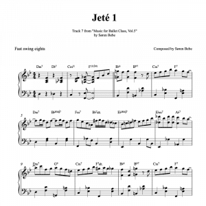 jete 1 piano sheet music for ballet class pdf