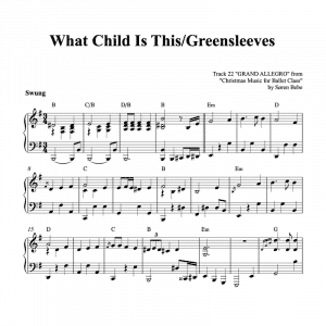 piano sheet music for what child is this greenslevees