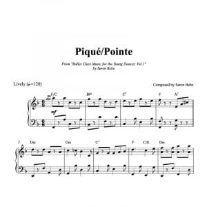 piano score for ballet class pique pointe exercise for kids