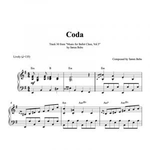 coda ballet class sheet music