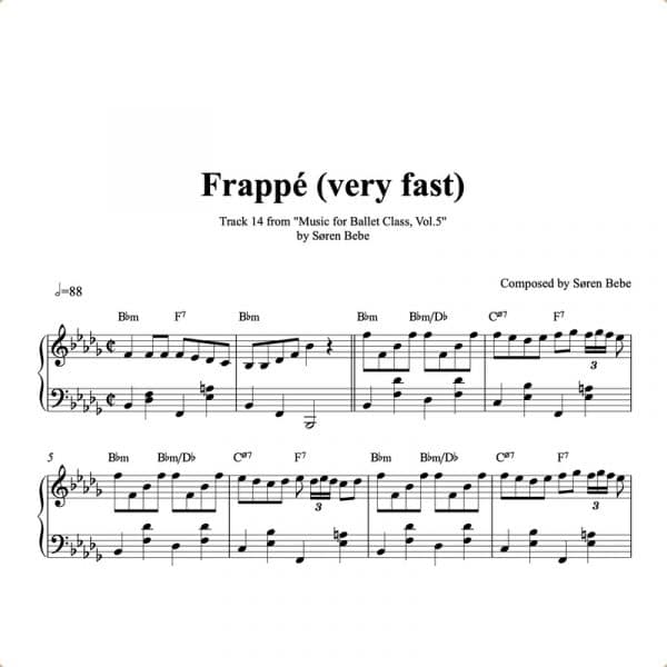 frappe piano sheet music