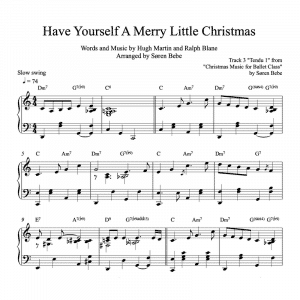 piano sheet music for the Christmas song "have yourself a merry little Christmas"