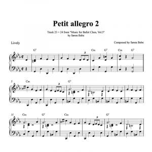 petit allegro ballet class sheet music