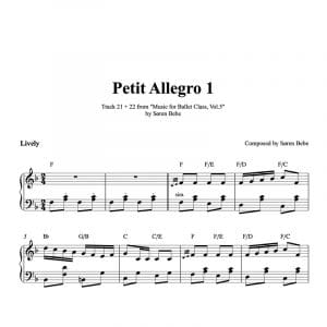 ballet class sheet music for petit allegro polka