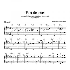 ballet class sheet music for children port de bras