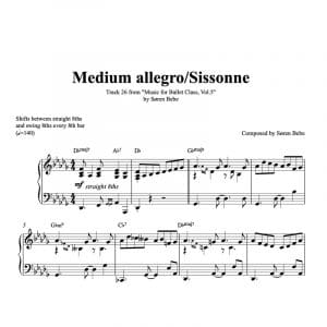 sissonne ballet class sheet music