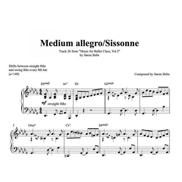 sissonne ballet class sheet music