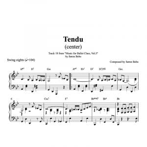ballet class sheet music tendu
