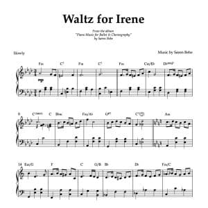 Waltz for Irene | Piano Sheet Music (PDF) | by Søren Bebe